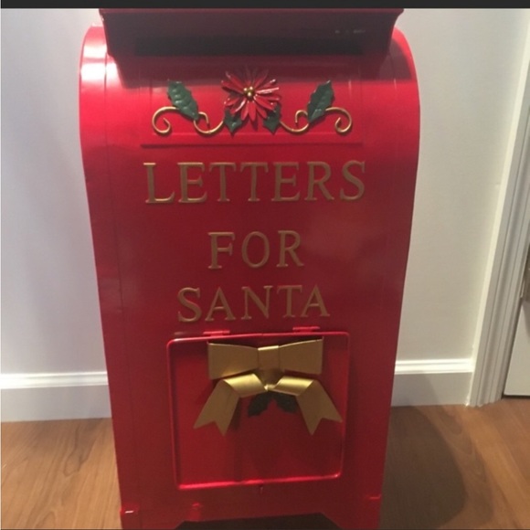 COPY - BRAND NEW CHRISTMAS LETTERS TO SANTA METAL MAILBOX - Picture 1 of 7